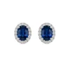 Pendientes de oro blanco con diamantes 0,32 quilates y zafiro 1,65 quilates