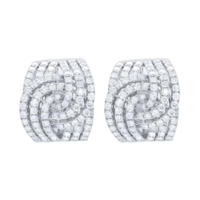 Pendientes de oro blanco con diamantes 3.62 quilates