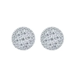 Pendientes de oro blanco y diamantes 1.04 quilates