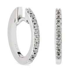 Pendientes de oro blanco y diamantes de 0.06 quilates
