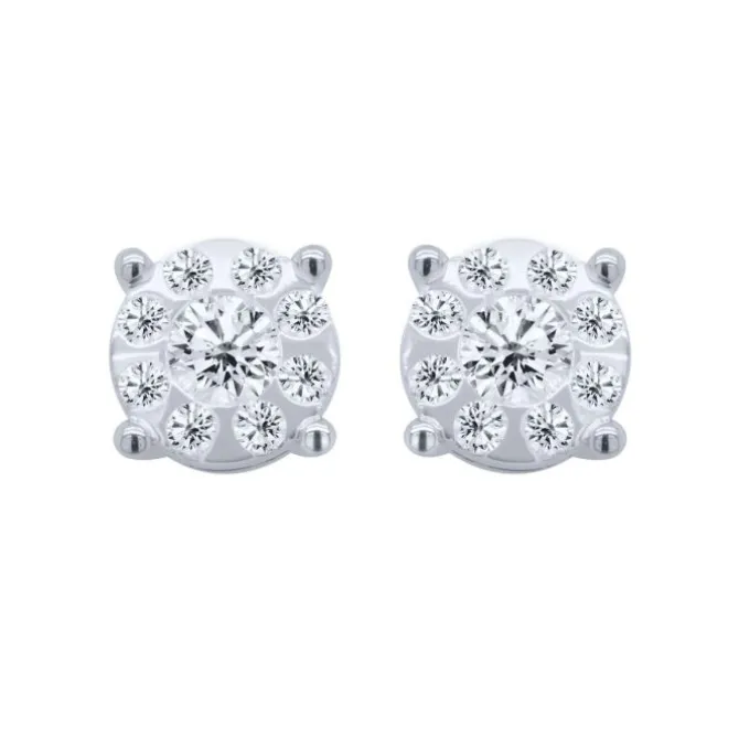 Pendientes de oro blanco y diamantes de 0.53 quilates