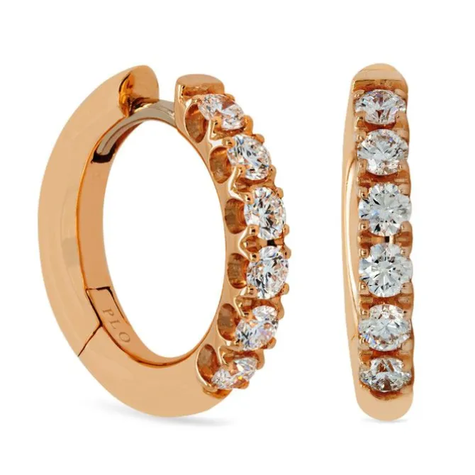 Pendientes de oro rosa y diamantes de 0.54 quilates