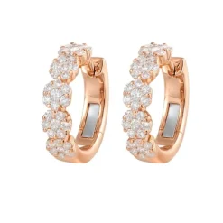 Pendientes de oro rosa y diamantes 1.32 quilates