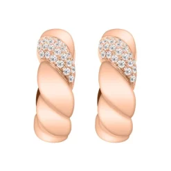 Pendientes de oro rosa y diamantes de 0.63 quilates