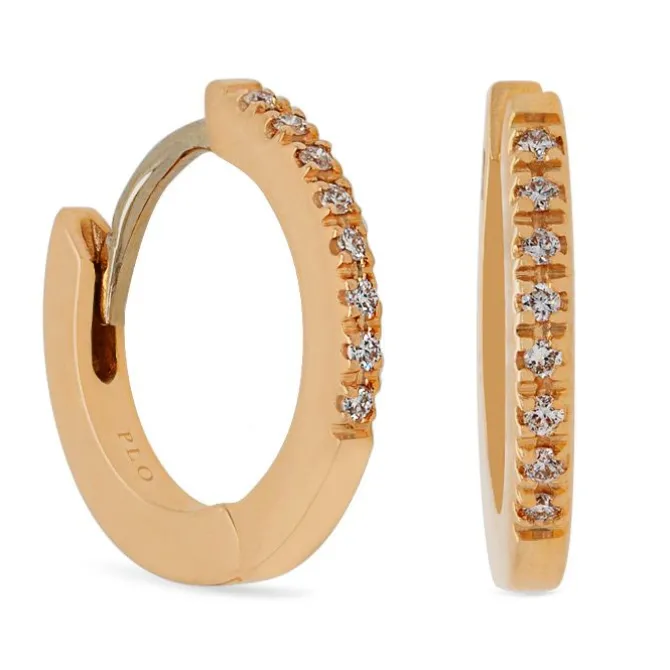 Pendientes de oro rosa y diamantes de 0.06 quilates
