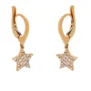Pendientes estrella de oro rosa y diamantes de 0.40 quilates