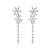 Pendientes flor de oro blanco y diamantes 4.68 quilates