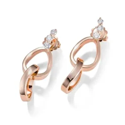 Pendientes Mattioli Aspis en oro rosa y diamantes 0,53 quilates