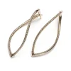 Pendientes Mattioli Navettes de oro rosa y diamantes brown