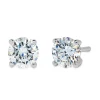 Pendientes solitario en oro blanco y diamante de 0.80 quilates