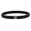 Pulsera de cerámica negra, oro rosa, diamantes brown 0.14 quilates y diamantes negros 0.07