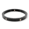 Pulsera de cerámica negra y oro rosa