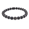 Pulsera de cerámica, oro blanco y diamantes negros 0.56 quilates