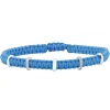 Pulsera de macramé con oro blanco y diamantes 0.05 quilates