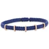 Pulsera de macramé con oro rosa y diamantes 0.125 quilates