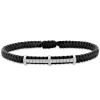 Pulsera de macramé con oro blanco y diamantes 0.25 quilates