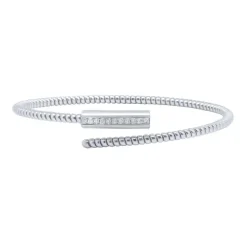 Pulsera de oro blanco y diamantes 0.10 quilates