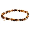 Pulsera elástica bolas ojo de tigre