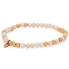 Pulsera elástica cuarzo rosa