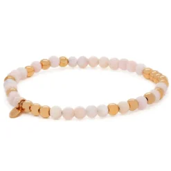 Pulsera elástica cuarzo rosa