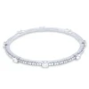 Pulsera elástica de oro blanco con diamantes 2.04 quilates