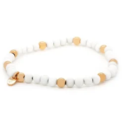 Pulsera elástica jade blanco