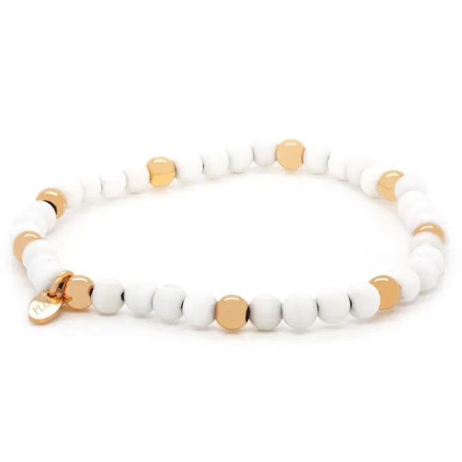 Pulsera elástica jade blanco