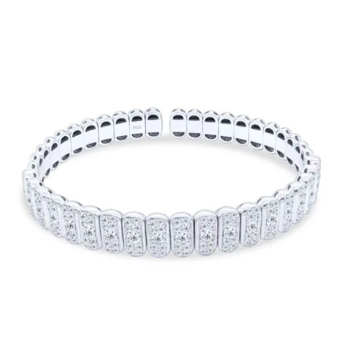 Pulsera en oro blanco y diamantes talla brillante 2.70 quilates