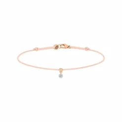 Pulsera La Brune & La Blonde BB beige oro rosa y diamante 0.07 quilates