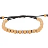 Pulsera macramé de oro rosa, oro blanco y diamantes