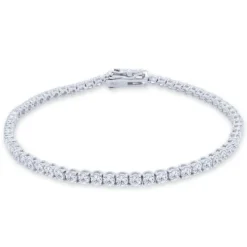 Pulsera riviere en oro blanco y diamantes 3.60 quilates