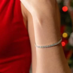 Pulsera riviere en oro blanco y diamantes 6.00 quilates