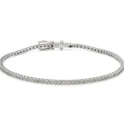 Pulsera riviere en oro blanco y diamantes 0.48 quilates