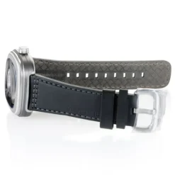 SevenFriday M Series Automatico M1/03 Esfera Plateada Cuero Negro 47mm