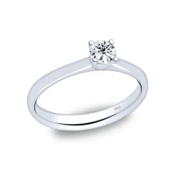 Solitario de oro blanco con diamante 0.30 quilates