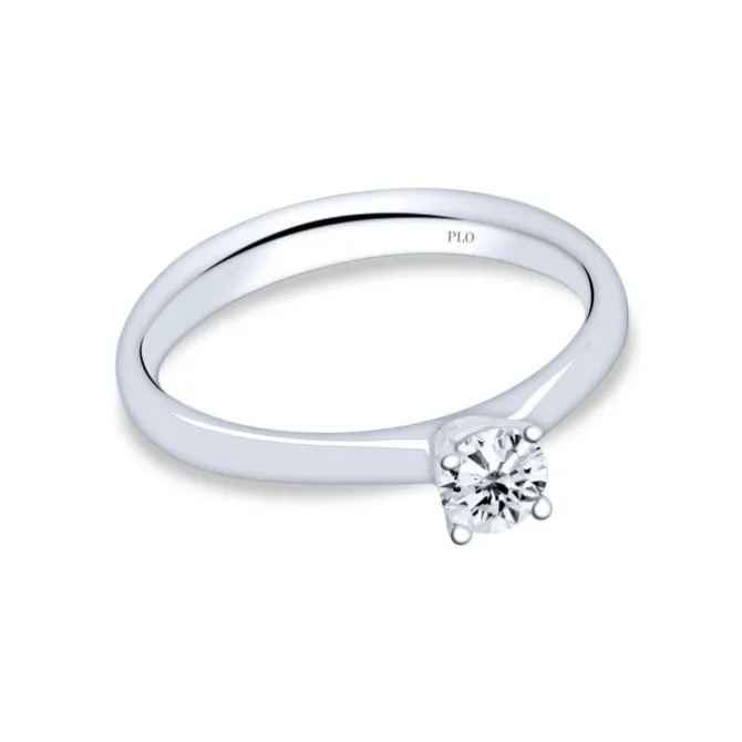 Solitario de oro blanco con diamante 0.30 quilates