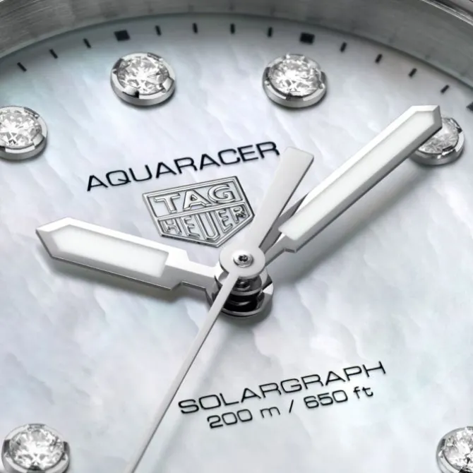 TAG Heuer Aquaracer Solargraph Madre Perla & Diamantes 34mm