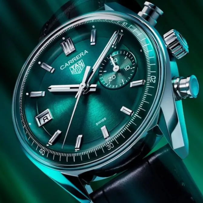 TAG Heuer Carrera Chronograph Green Glassbox 39mm