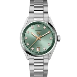 TAG Heuer Carrera Date 36 mm Verde Diamantes