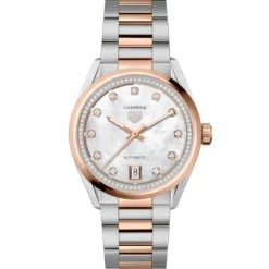 TAG Heuer Carrera Date Automatico 36 mm Diamantes & Madre Perla