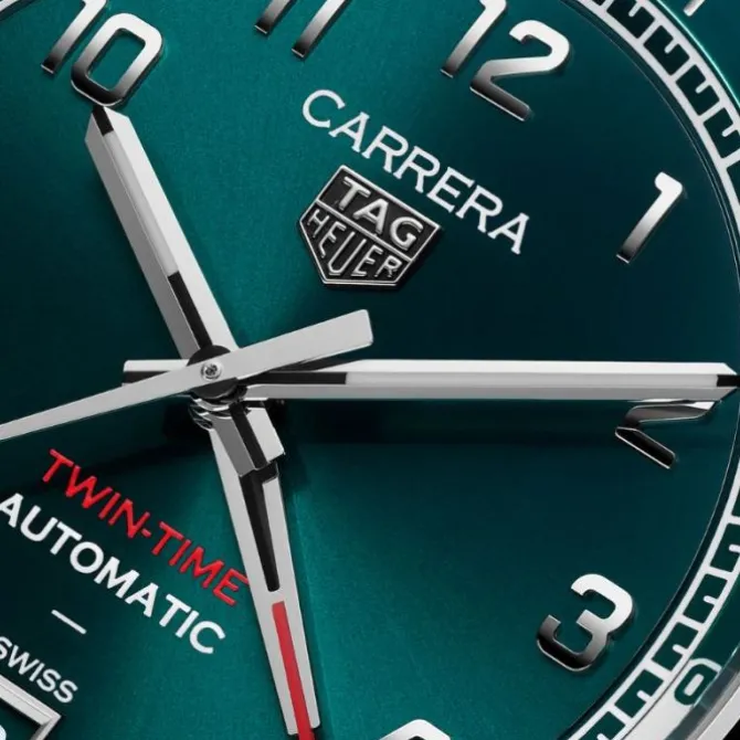TAG Heuer Carrera Twin-Time Automático 41 mm Verde Teal