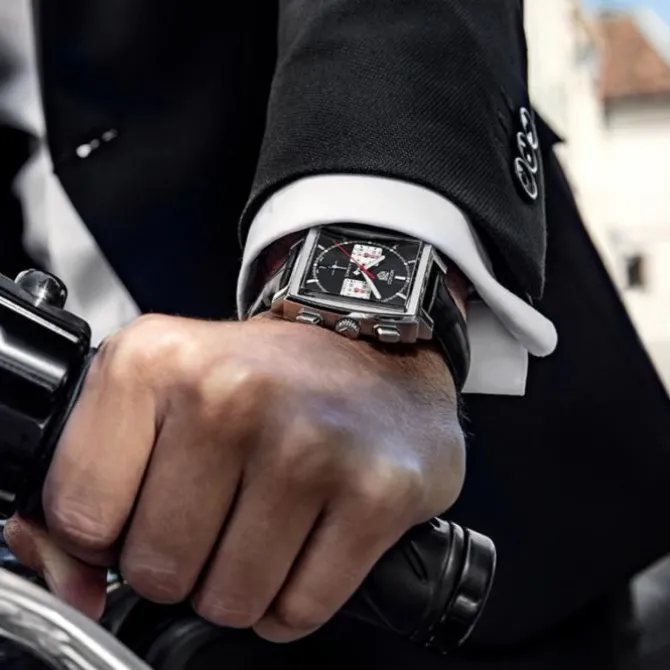 TAG Heuer Monaco Chronograph Automático 39 mm Negro